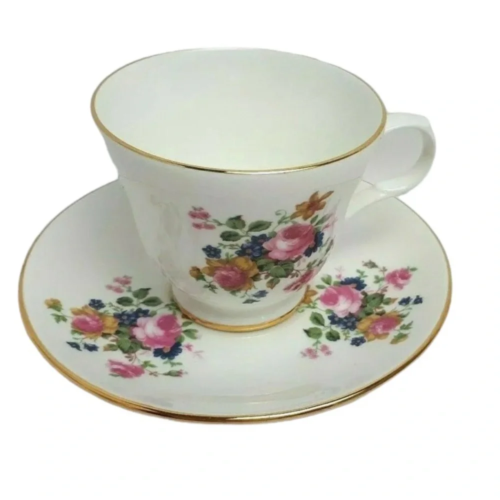 Sadler Wellington England Fine Bone China Coffee Tea Cup & Saucer